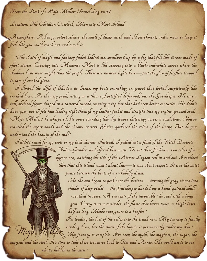 Memento Mori Island field notes